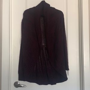 Burgundy chunky knit sweater